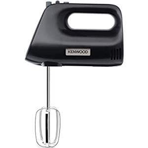 Kenwood MixEasy HMP30.A0BK - Frullatore manuale a 5 velocità e funzione turbo, con frusta e gancio per impastare in acciaio inox, 450 W, colore: Nero