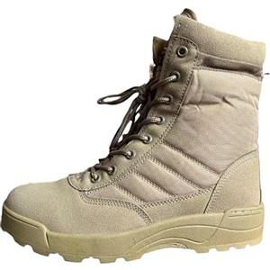 JMORCO Doposci Uomo Scarpe da trekking uomo color sabbia, stivali giungla all'aperto, deserto impermeabili a metà polpaccio(43)