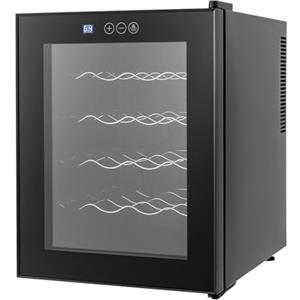 HarBin-Star - Frigorifero per vino, 20 bottiglie, 48 l, illuminazione a LED, freestanding Wine Fridge con touchscreen, porta in vetro rinforzata, 50,2 x 40 x 53 cm
