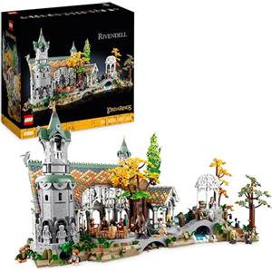 LEGO 10316 Icons Il Signore degli Anelli: Gran Burrone, Costruisci ed Esponi la Valle della Terra di Mezzo, Grande Set Immersivo per Adulti, 15 Minifigure come Frodo e Bilbo Baggins (Esclusiva Amazon)