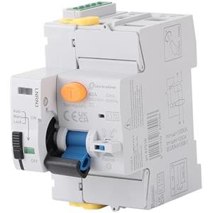 Electraline 87016 Interruttore differenziale, 40A, 1P+N, 30mA 2 mod. type A, riarmo automatico, Grigio