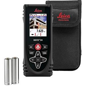 Leica DISTO X4 - robusto distanziometro laser con Bluetooth (accoppiamento tramite app) e fotocamera per misurazioni della distanza in condizioni difficili (interni ed esterni)