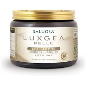Salugea LUXGEA PELLE Salugea Integratore con collagene per la bellezza della pelle - Flacone in Vetro (no plastica), polvere disperdibile in un liquido (21 dosi)