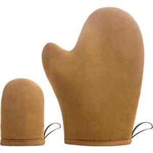 Keratobleem 2 Pezzi Guanto Autoabbronzante Viso e Corpo, Autoabbronzante Guanti, Autoabbronzante Mitt, per Crema Abbronzante Corpo, Spray Autoabbronzante, Olio Abbronzante-Marrone