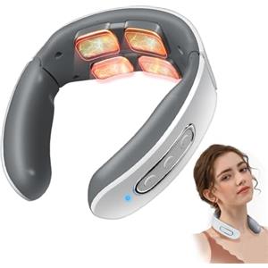 YasJess Massaggiatore Cervicale, Massaggiatore del Collo Elettrico Riscaldante con 6 Modalita Impulso di Massaggio e 9 Livelli Efficace per Ridurre l'affaticamento dei Muscoli Del Collo per Casa Ufficio Viagg