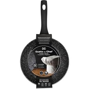 Dc Casa Gusto Da Chef Padella Antiaderente 32 cm con Fondo Induzione - Rivestimento Antiaderente di Alta Qualità, Adatta a Tutti i Piani Cottura, Manico Ergonomico