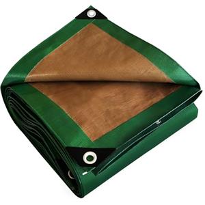 Tecplast Telo per Legna 1,5x6 m - TECPLAST - HQ250BO - Verde e Marrone - Alte Prestazioni - Telo protettivo impermeabile per Legna da ardere