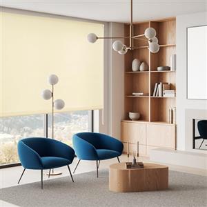 Blindecor Ara | Tenda avvolgibile traslucida liscia - Sabbia, 80 x 175 cm (larghezza per altezza) | Dimensioni del tessuto 67 x 170 cm | Tende per finestre