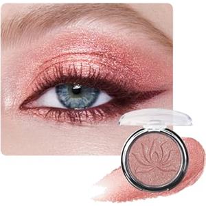 Lestpola Ombretto con brillantini, rosa, Diamond Shimmer Single Eyeshadow Palette Creamy e Buildable Texture, High Shine Impermeabile, Multi-Purpose Glitter Face & Eye Shadows Trucco per donne 01
