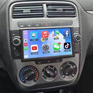 BYNYXI 4 + 64 G Android Autoradio 2 DIN per Fiat Grande Punto Linea 2007 - 2012 Bluetooth GPS Navigation, 7 pollici Schermo Touchscreen Radio con Wireless Carplay Android Auto DAB DSP WiFi telecamera