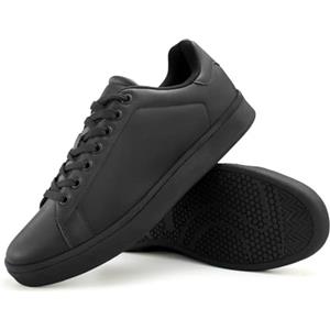 Hawkwell Scarpe da ginnastica alla moda da uomo, casual, scarpe da trekking uniformi, scarpe da lavoro, Nero , 43 EU
