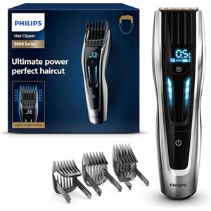 Philips HC9450/15 Serie 9000 Regolacapelli con Pettini Motorizzati, Lame in Titanio, 400 Impostazioni di Lunghezza, Precisione 0.1 mm, Tempo Funzionamento 120 min