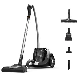 Rowenta Green Force Cyclonic Effitech+ Aspirapolvere a traino Senza Sacco, Capacità 2,5 L, Pulizia ad Alta Efficienza Energetica, In plastica riciclata, Riciclabile, silenzioso, 5 accessori, RO7C66