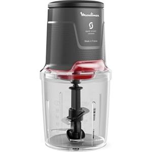 Moulinex Easy Press, Tritatutto Elettrico con Potente Motore da 600W, 4 Lame Affilate in Acciaio Inox, Capacità di 500ml, Colore Hippo Iron, AT740H