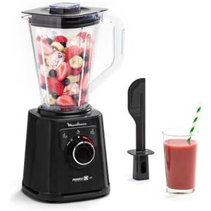 Moulinex Perfect Mix+ Frullatore, Bicchiere da 1200 W, Risultati Rapidi, Capacità 2 l, 3 Programmi: frullatore smoothie, tritan, autoclean, brocca di tritan, include paletta, LM88A810