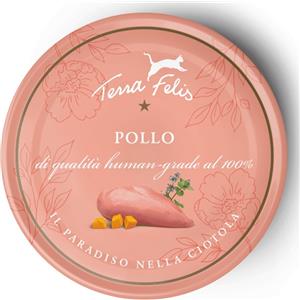 Terra Felis Cibo Umido per Gatti Adulto Pollo 80g - 90% Carne e Ingredienti Human-Grade, Grain Free