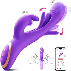 Cacuola Vibratoreper Donna Professionale Sex Toys, Forte Paddle Traforato Vibrazione Con APP 12 Modalità, Orecchie Coniglio Vibratore Vibratori Clotoride Sexytoysys Donna always-on A1 impermeabile