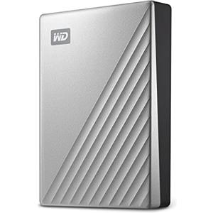 WD 2TB My Passport Ultra for Mac, Portable HDD USB-C ready with software for device management, backup and password protection - Silver