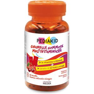 PEDIAKID Multivitaminico 60 Orsetti Gommosi - Caramelle gommose con Vitamine e Minerali per Bambini