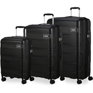 American Tourister Skymax - Set di valigie 3 pezzi, nero (basso nero)