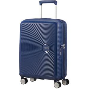 American Tourister Soundbox - Trolley S Espandibile Bagaglio a Mano, 55 cm, 35.5/41 L, Blu (Midnight Navy)