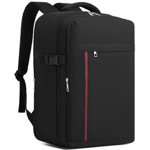 KONO Zaino Ryanair 40x25x20cm Zaino da Viaggio per Aereo Bagaglio a Mano 20L per Uomo e Donna, Nero