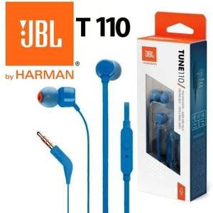 JBL Auricolari Wired Filo Tune 110 T110 Jack 3.5mm Blue