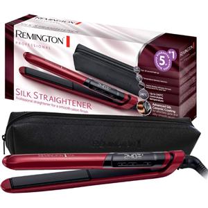 Remington Piastra per Capelli in Ceramica Temperatura Massima 235,5° C colore Rosso Silk S9600