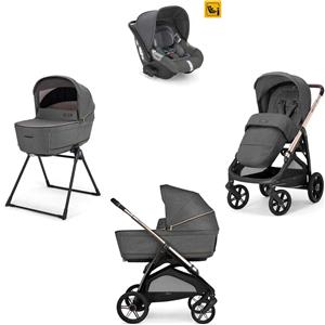 Inglesina - Trio Aptica Con Seggiolino Auto Darwin Isize, Velvet Grey - telaio Palladio Black 2025