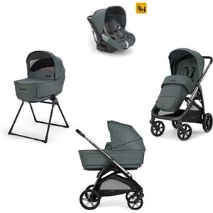 Inglesina - Trio Aptica Con Seggiolino Auto Darwin Isize, Emerald Green - telaio Litio Black 2025
