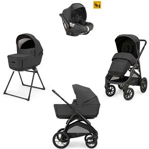 Inglesina - Trio Aptica XT Con Seggiolino Auto Darwin Isize, Magnet Grey con telaio Total Black 2025