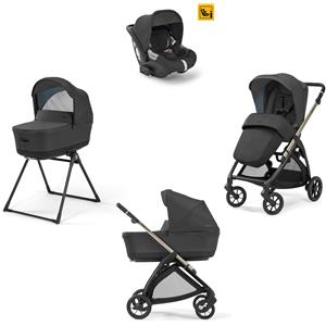 Inglesina - Trio Electa Con Seggiolino Auto Darwin Isize, Upper Black Con Telaio Iridio Black 2024