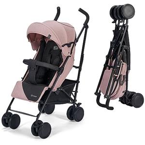 kk Kinderkraft Kinderkraft Passeggino Leggero SIESTA, Pieghevole Veloce Compatto, Schienale reclinabile, Barra di sicurezza, Posizione Nanna, Accessori, fino a 22 kg, Rosa
