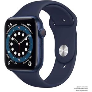 Apple Watch 6ª Serie Ricondizionato - blue - 44mm-in-alluminio - accettabile - gps-cellular - cinturino-sport-loop-nero