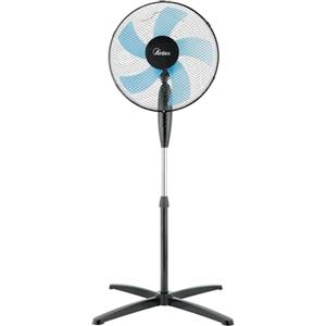 Ardes STEELO 40PN Ventilatore a Piantana 50W 40 cm con Oscillazione Automatica, Altezza e Inclinazione Regolabile, 3 Velocità, Design Total Black e 5 Pale