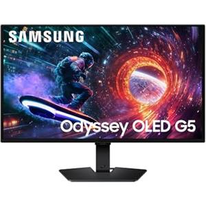 Samsung Monitor Gaming Odyssey OLED G5 (S27FG506SU), Flat, 27'', 2560x1440 (QHD), 16:9, QD-OLED Glare Free, 180Hz, 0,03ms (GtG), Compatibilità G-Sync, HDMI, Display Port, Ingresso Audio