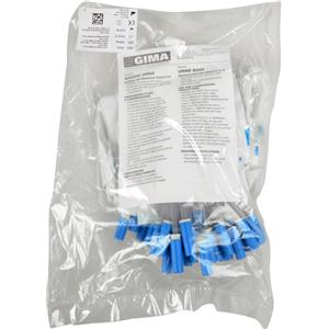 GIMA Sacca Urina da Gamba 750 ml con Tubo da 10 cm e Valvola Push-Pull - Confezione da 30 pezzi