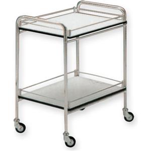 GIMA Carrello Piccolo con 2 Ripiani e Spondine in Alluminio