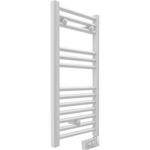 Lazzarini Scaldasalviette bianco dritto elettrico termostato analogico Cortina Lazzarini