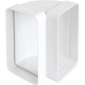 EDIL PLAST - Curva Verticale in ABS 220x90 mm Bianco per Tubo Rettangolare