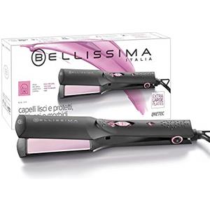 Bellissima Imetec B26 100 Piastra per Capelli Lunghi, Folti o Difficili da Disciplinare, Formato Extra Large, Rivestimento in Ceramica, 160° C - 230° C