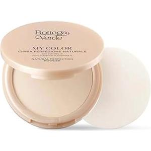 Bottega Verde - Cipria My color - perfezione naturale - con estratto di fiori d'arancio e Vitamina E (8 g) - avorio