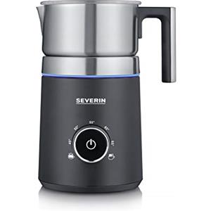 SEVERIN Montalatte Elettrico a Induzione, 700 ml, 500W, 3 programmi, Temperatura Regolabile, Funzione Cioccolata Calda, Anello Led, Contenitore Inox Lavabile, 18,5 x 15,8 x 27,5 cm, Nero - SM 3586