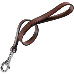 Ferplast Guinzaglio per Cani Guinzaglio corto per cani VIP GM20/60, Robusto cuoio di toro, 20 mm x L 60 cm Marrone