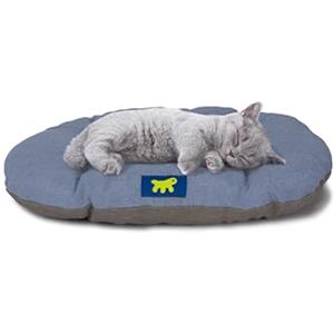 Ferplast Cuccia Cane Relax, Cuscino per cani di piccole dimensioni, Cuccia Gatto, Tappetino per cucce e auto -Lavabile - in Cotone con Soffice Imbottitura, 55 x 36 cm. Azzurro