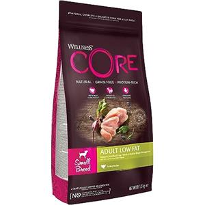 Wellness CORE Low Fat 1,5 kg, Tacchino - Crocchette Per Cani Piccoli, Senza cereali, Naturale, Ipoallergenico, Ricco di Proteine, Alto Contenuto di Carne, Favorisce il Mantenimento del Peso Ideale