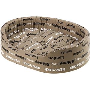 Ferplast Cuccia Cane Interno Dandy - Cuscino Rimovibile, Lavabile, Rivestimento in Cotone con Soffice imbottitura, ideale anche come Cuccia Gatto, 45 x 35 x h 13 cm, Azzurro