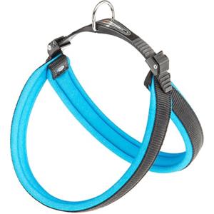 Ferplast Pettorina per Cani di Media Taglia AGILA FLUO 3 Pettorina Cani con Morbida Imbottitura, Sistema di Sgancio e Aggancio Rapido, Misura del Torace 42-50 cm. Blu