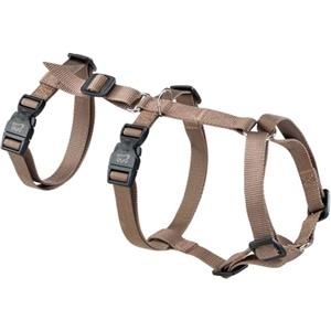 Ferplast Pettorina Cane Taglia Media BRAVE MEDIUM, Pettorina per Cani Antifuga, Antipanico, Levriero, 6 Chiusure, Regolabile, Marrone