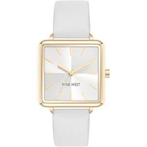 Nine West - Orologio da polso da donna, Bianco